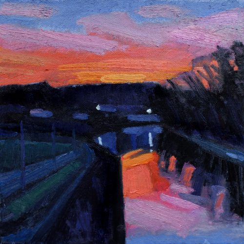 Colorful Morning, Oil On Canvas, 8" X 8"