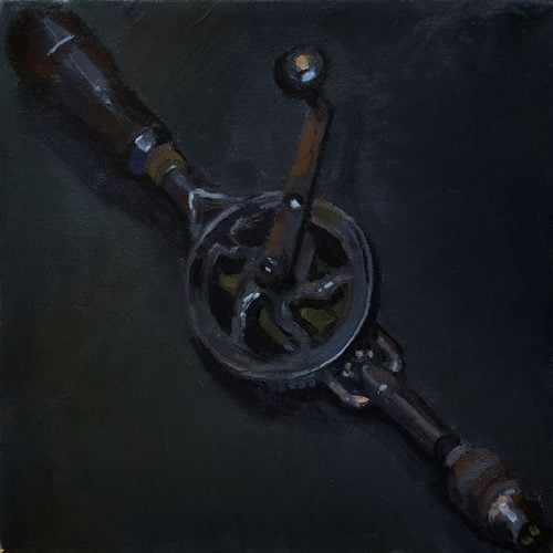 Cordless Drill, Oil On Canvas, 8” X 8”