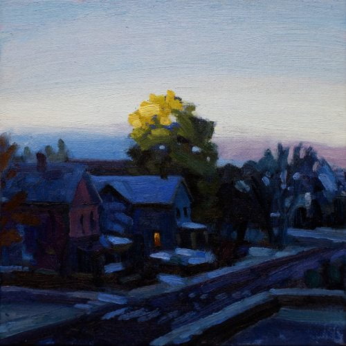 First Frost, Oil On Canvas, 8" X 8"