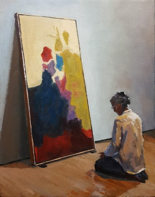 Frankenthaler Focus, Oil On Canvas, 14" X 11"