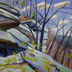 Hermit Mountain, Oil On Canvas, 14" X 14"