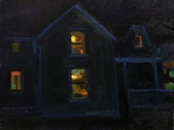Night Light, Oil On Canvas, 6” X 8”
