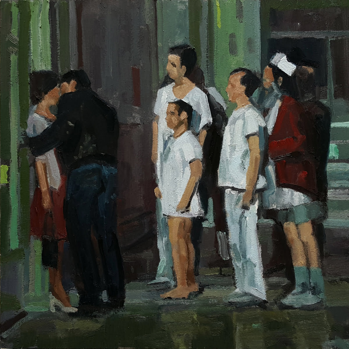 One Flew Over The Cuckoo's Nest 2, Oil on Dibond, 12" x 12"