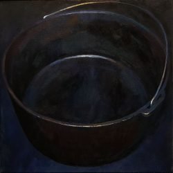 Pot, Kettle, Black, Oil On Canvas, 16” X 16”