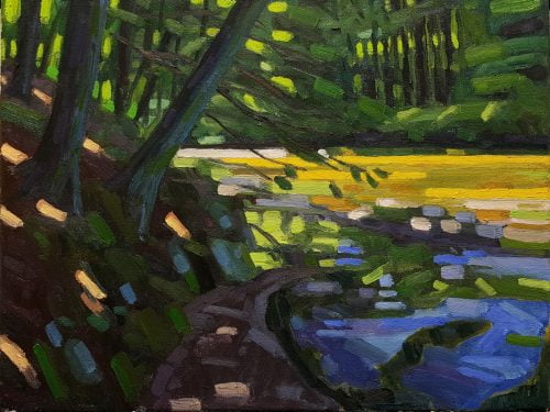 River's Edge, Oil On Canvas, 12” X 16”