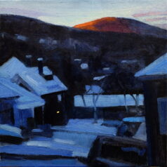 Winter Street, Oil On Canvas, 8" X 8"