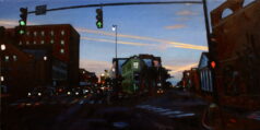 Portland Flatiron, Oil On Canvas, 14" X 28"